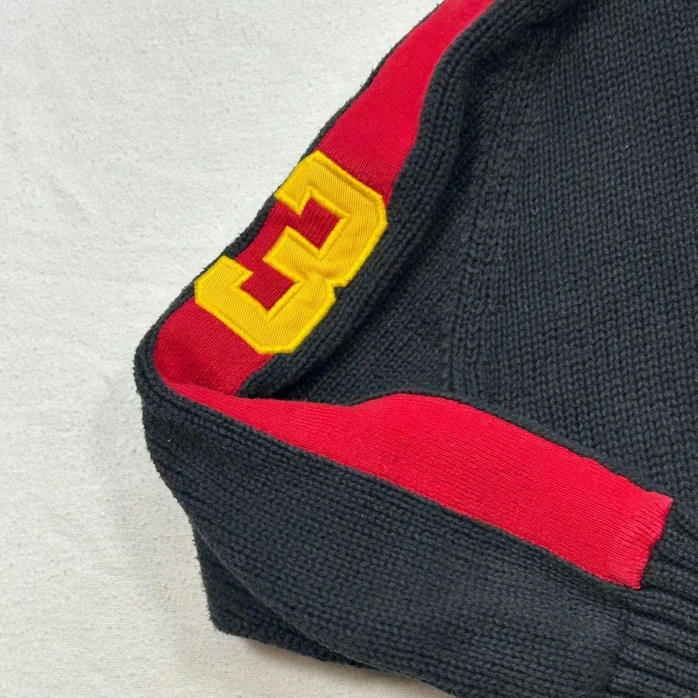 Polo Ralph Lauren Zip Hoodie Size 6 Boys Big Pony Cotton Knit Sweater Black Fade